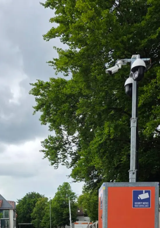 Mobile Überwachungsanlage im Außenbereich