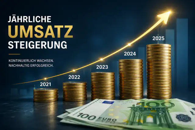 Grafik zur Umsatzentwicklung der Eichinger Sicherheit und Service GmbH von 2021 bis 2025